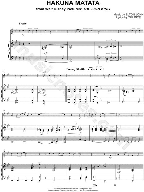 Collection: Hakuna Matata - Trombone & Piano Accompaniment