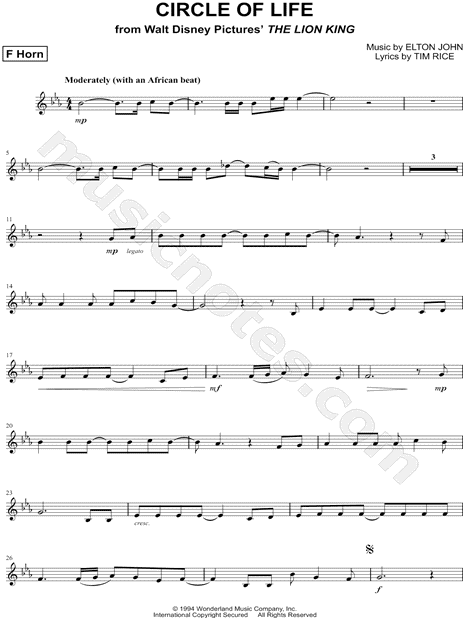 Collection: Circle of Life - F Horn & Piano