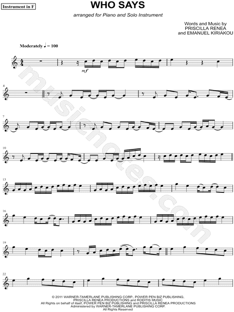 Collection: Who Says - F Instrument & Piano