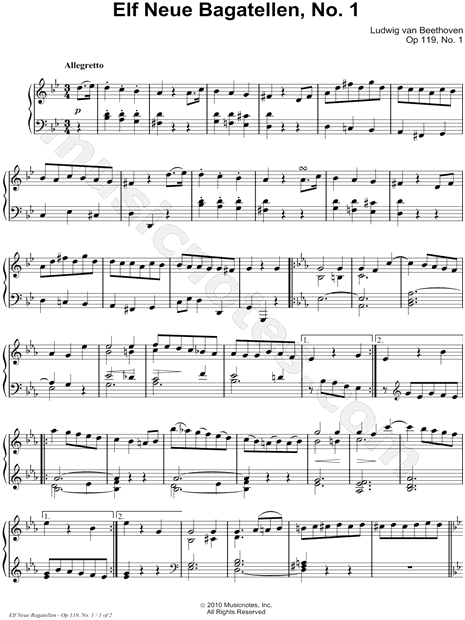 Collection: Eleven Bagatelles, Op. 119