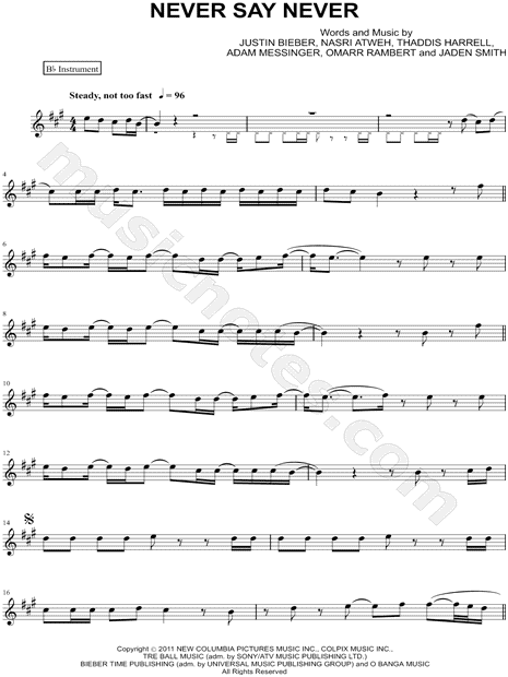 Collection: Never Say Never - Bb Instrument & Piano