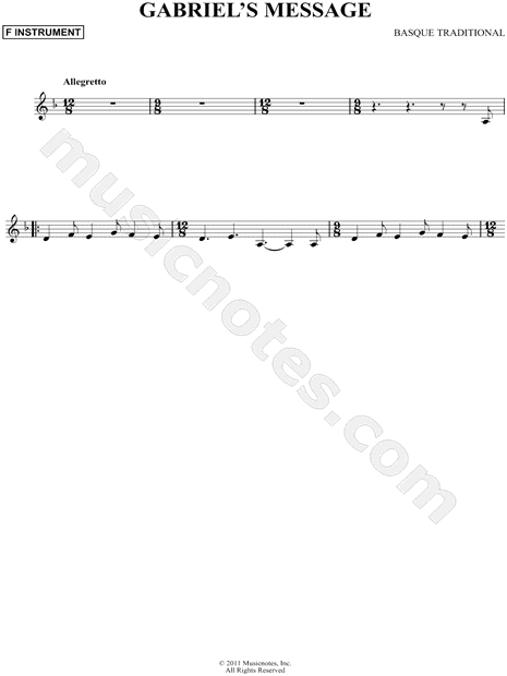 Collection: Gabriel's Message - F Instrument & Piano