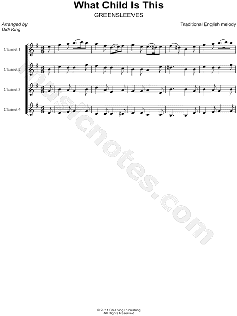 Collection: What Child Is This? - Clarinet Quartet