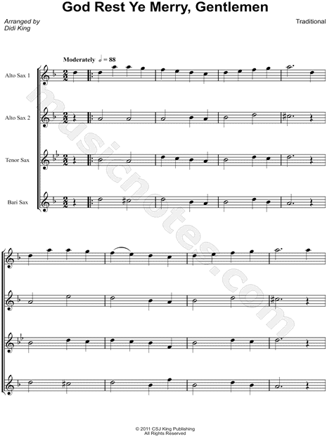 Collection: God Rest Ye Merry, Gentlemen - Saxophone Quartet