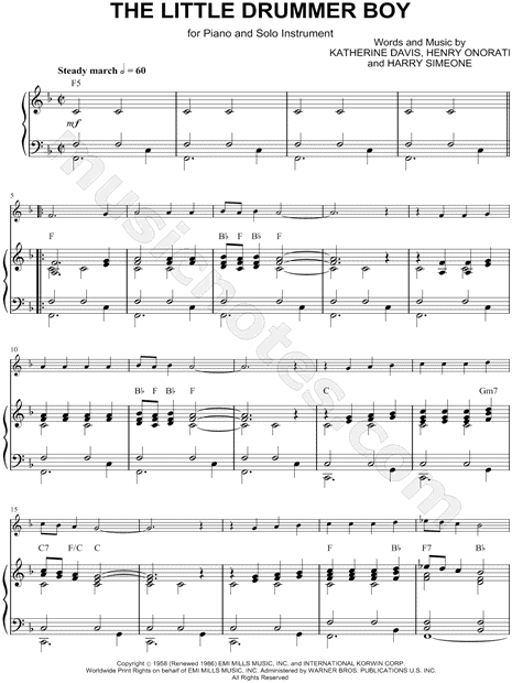 Collection: The Little Drummer Boy - Eb Instrument & Piano