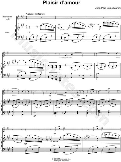Collection: Plaisir d'Amour - Bb Instrument & Piano