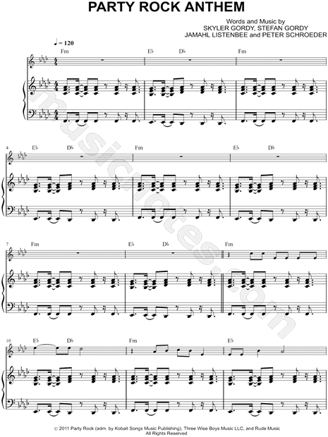 Collection: Party Rock Anthem - C Instrument & Piano
