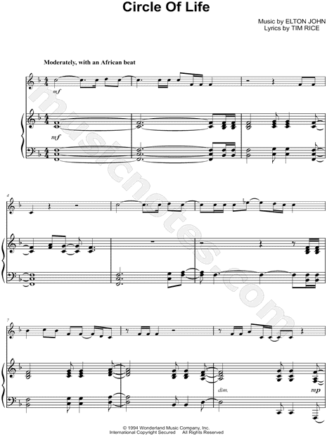 Collection: Circle of Life - C Instrument & Piano