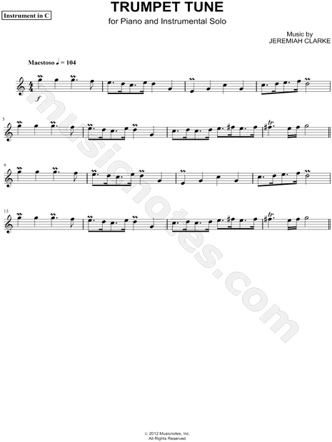 Collection: Trumpet Tune - C Instrument & Piano