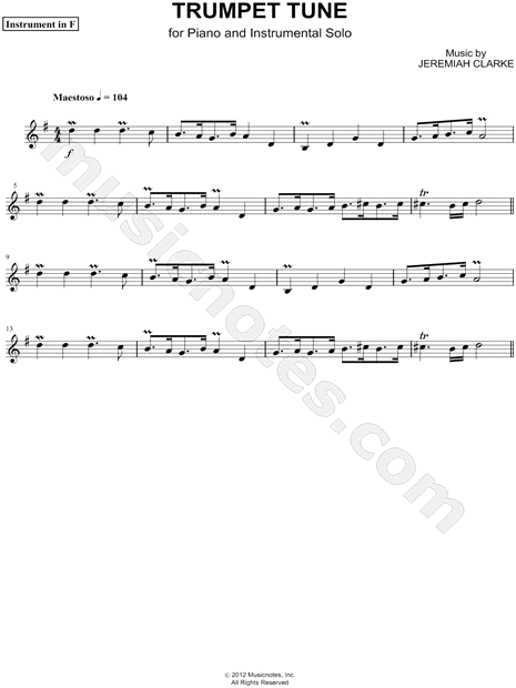 Collection: Trumpet Tune - F Instrument & Piano