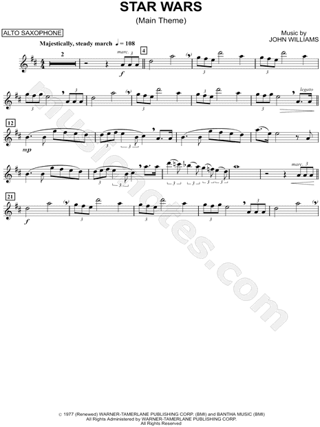 Collection: Star Wars (Main Theme) - Alto Sax & Piano