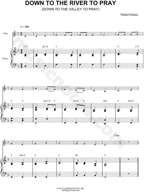 Collection: Down to the River to Pray - Bb Instrument & Piano