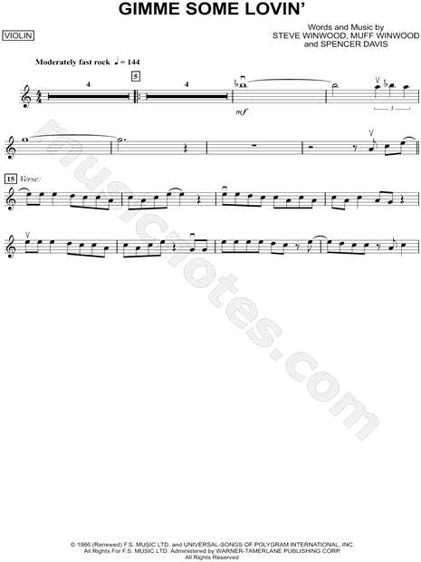 Collection: Gimme Some Lovin' - Violin & Piano Accompaniment