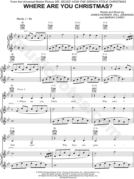 Collection: Where Are You Christmas? - Bb Instrument & Piano