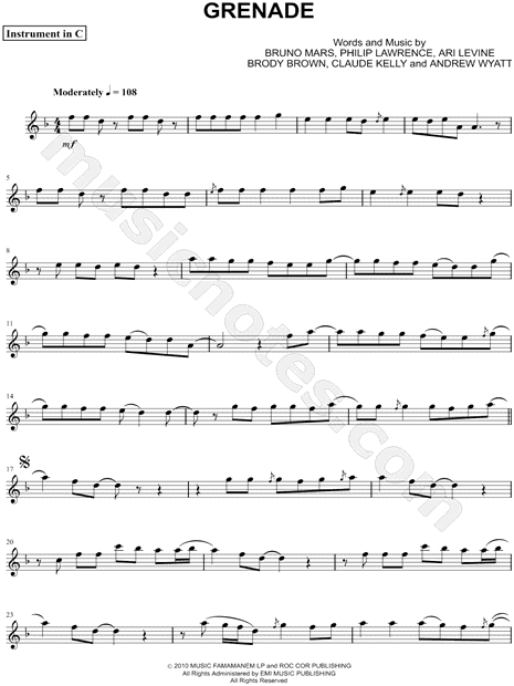 Collection: Grenade - C Instrument & Piano Accompaniment