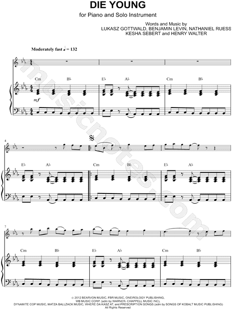 Collection: Die Young - F Instrument & Piano