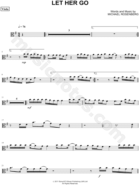 Collection: Let Her Go - Viola & Piano