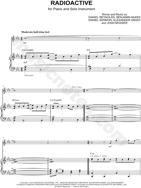 Collection: Radioactive - Eb Instrument & Piano