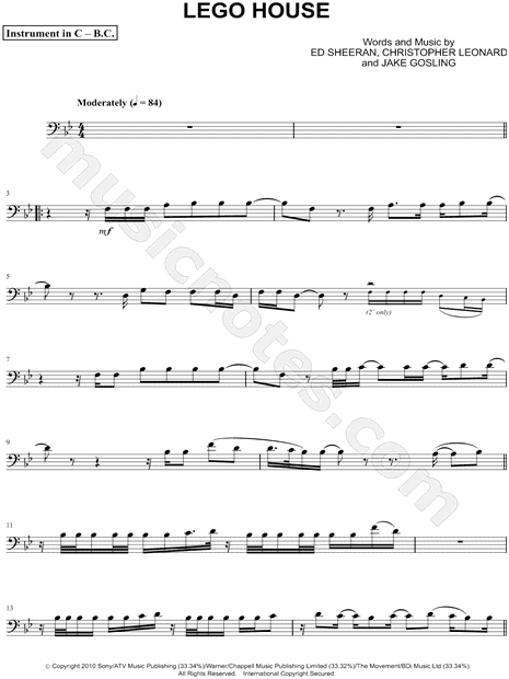 Collection: Lego House - Bass Clef Instrument & Piano