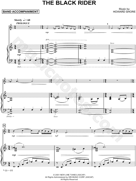 Collection: The Black Rider - Alto Saxophone & Piano