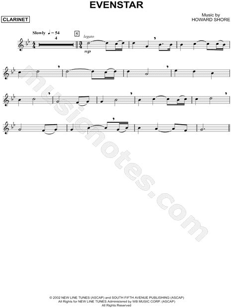Collection: Evenstar - Clarinet & Piano Accompaniment
