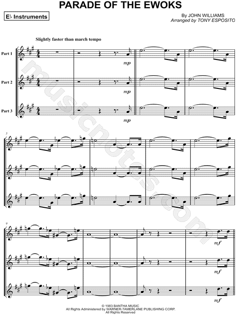 Collection: Parade of the Ewoks - Eb Trio & Piano