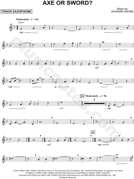 Collection: Axe or Sword? - Tenor Saxophone & Piano Accompaniment