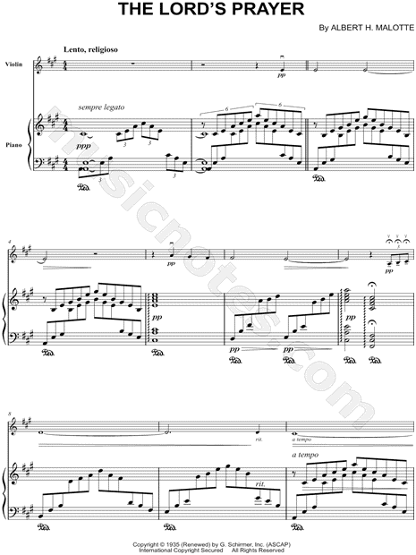 Collection: The Lord's Prayer - Violin & Piano