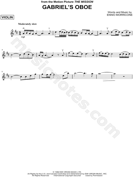 Collection: Gabriel's Oboe - Violin & Piano