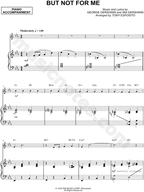 Collection: But Not for Me - Alto Saxophone & Piano Accompaniment