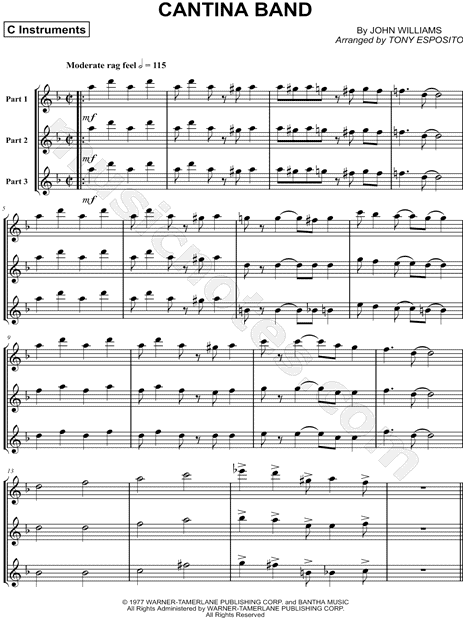 Collection: Cantina Band - C Instrument Trio & Piano