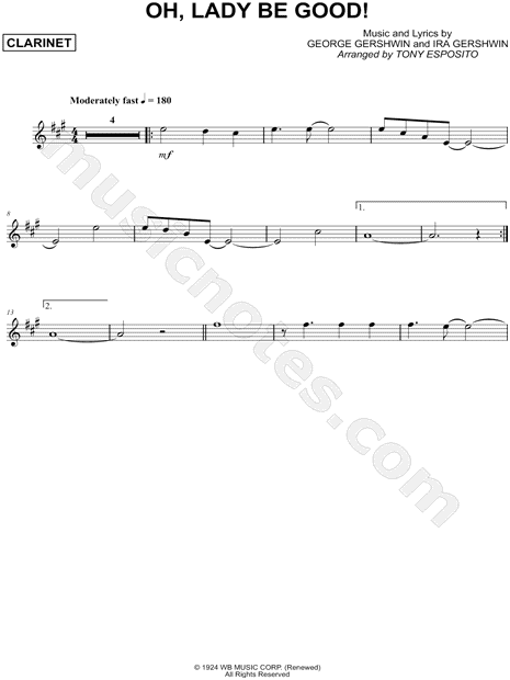 Collection: Oh, Lady Be Good! - Clarinet and Piano Accompaniment