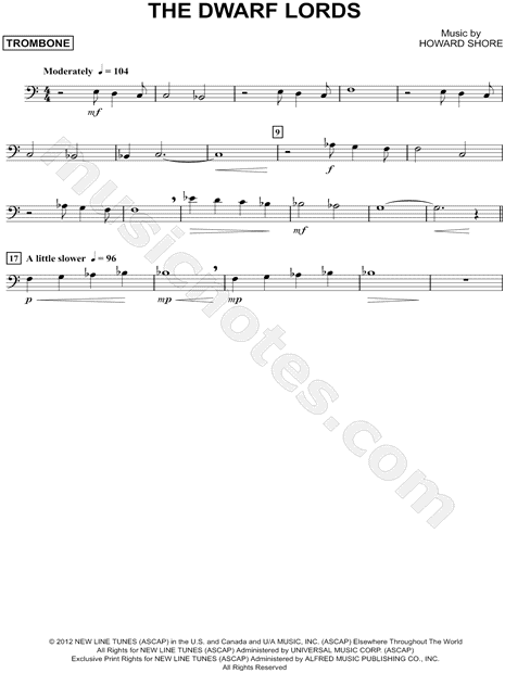 Collection: The Dwarf Lords - Trombone & Piano Accompaniment
