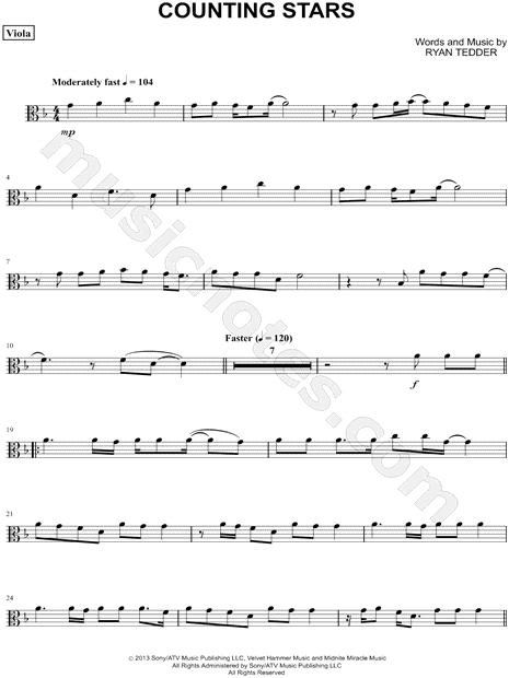 Collection: Counting Stars - Viola & Piano