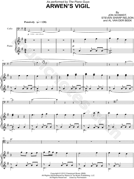 Collection: Arwen's Vigil - Cello & Piano