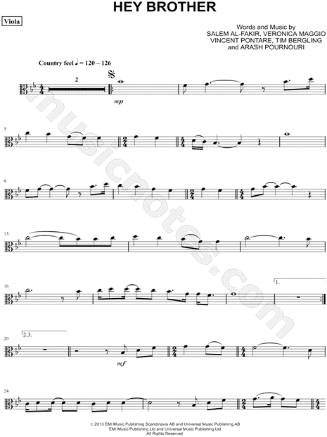 Collection: Hey Brother - Viola & Piano