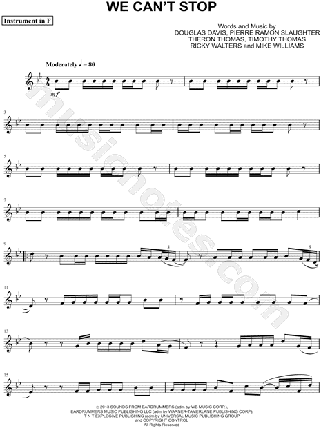 Collection: We Can't Stop - F Instrument & Piano