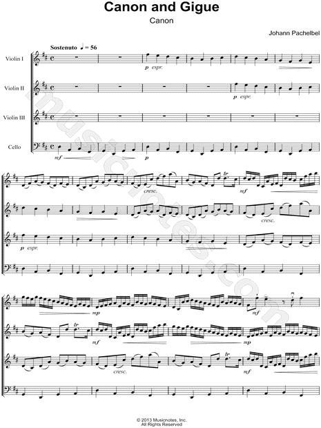 Collection: Canon and Gigue in D Major (complete)