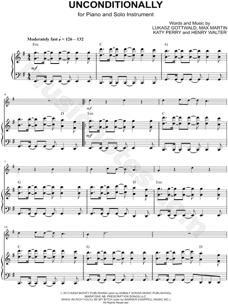 Collection: Unconditionally - Bass Clef Instrument & Piano