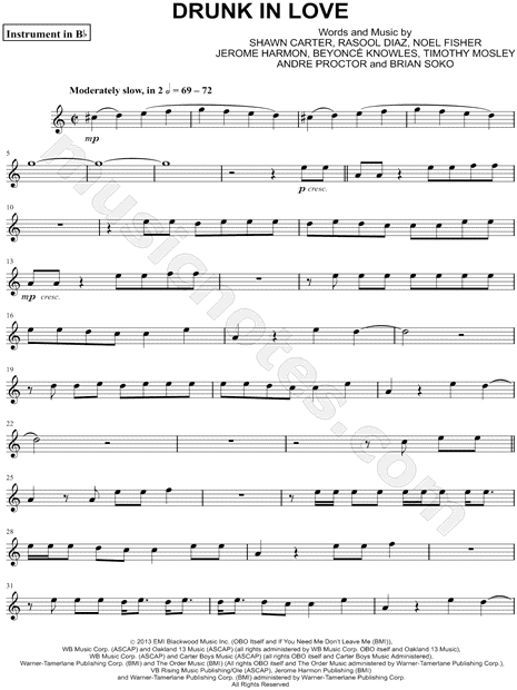 Collection: Drunk in Love - Bb Instrument & Piano