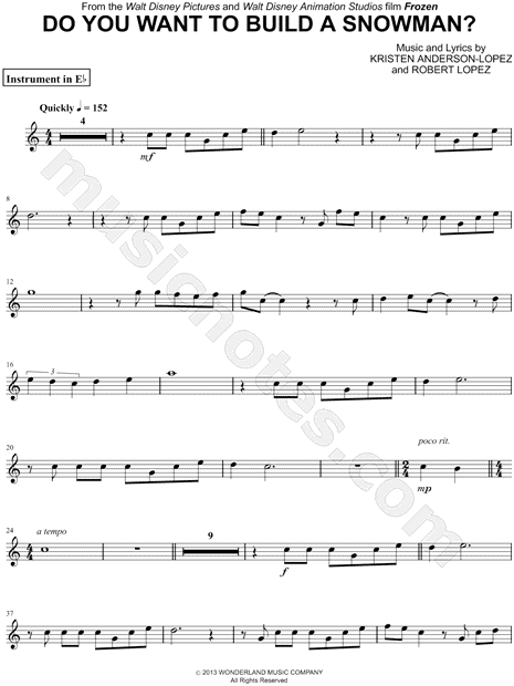 Collection: Do You Want to Build a Snowman? - Eb Instrument & Piano