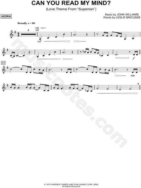 Collection: Can You Read My Mind? - French Horn & Piano