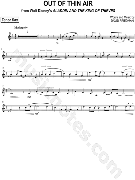 Collection: Out of Thin Air - Tenor Saxophone & Piano