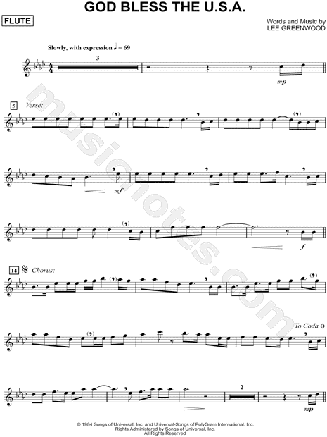Collection: God Bless the U.S.A. - Flute & Piano