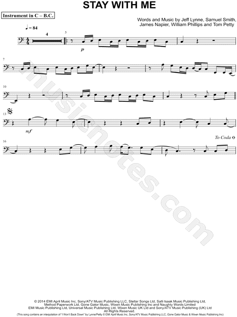 Collection: Stay with Me - Bass Clef Instrument & Piano