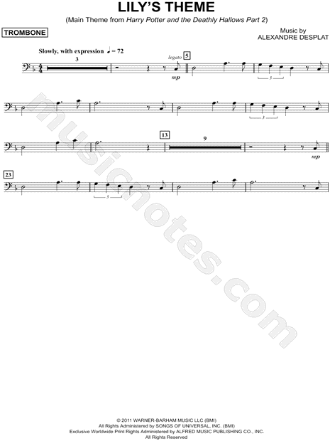 Collection: Lily's Theme - Trombone & Piano