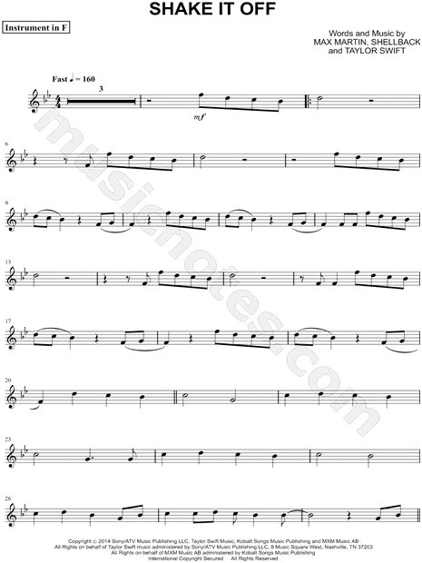 Collection: Shake It Off - F Instrument & Piano