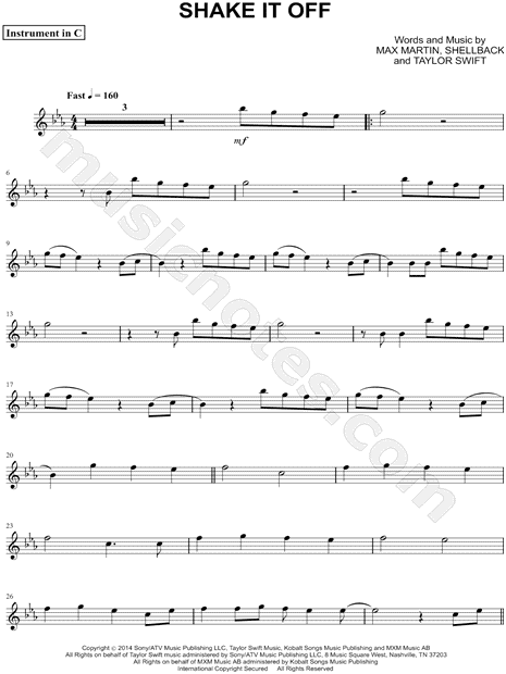Collection: Shake It Off - C Instrument & Piano