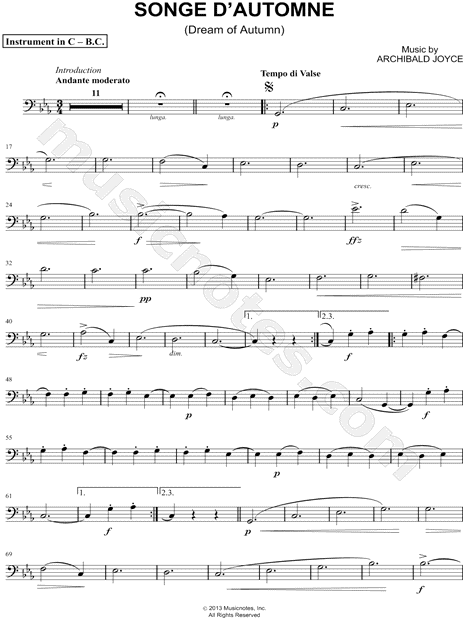 Collection: Songe d'Automne - Bass Clef Instrument & Piano