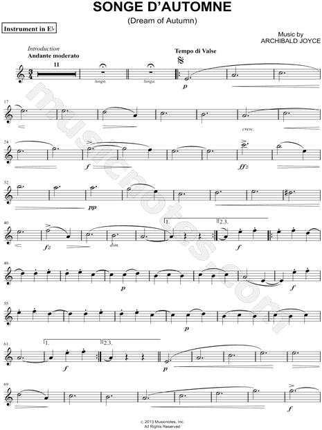 Collection: Songe d'Automne - Eb Instrument & Piano